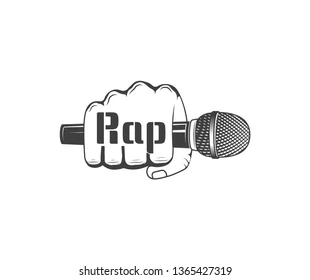 vector logo rap music hand 260nw 1365427319